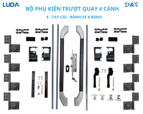 Bộ phụ kiện trượt quay 4 cánh